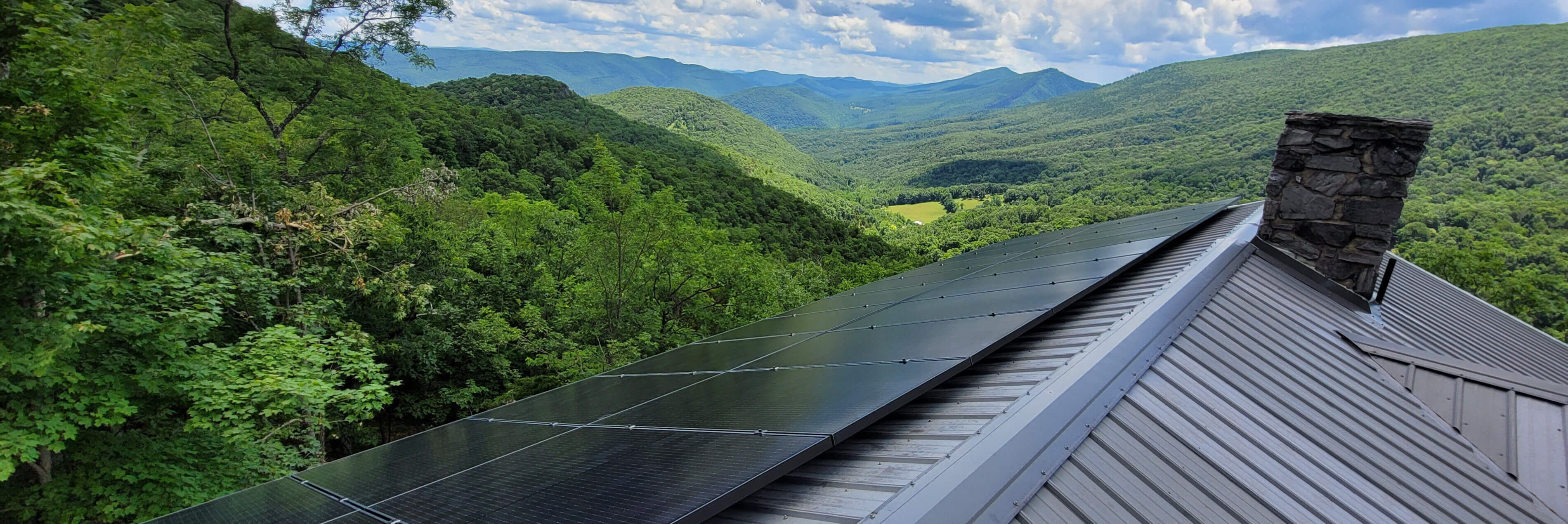 solar panels on roof of home