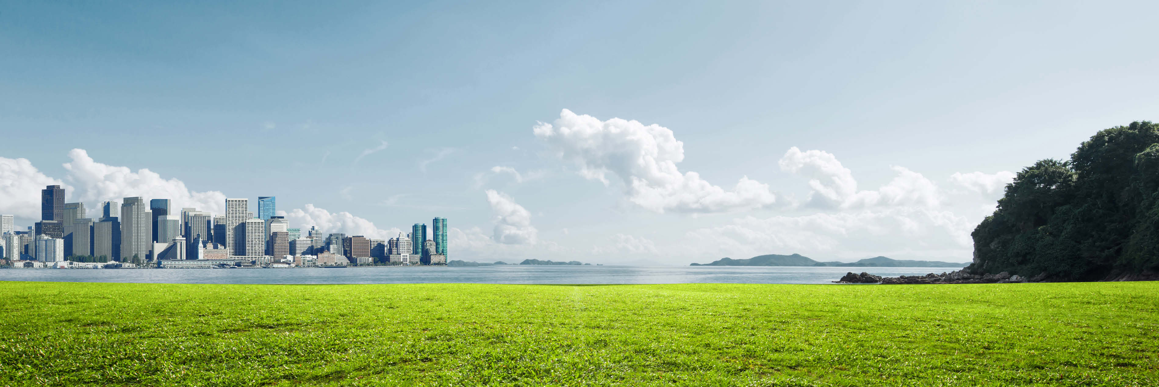 Picture of a city skyline taken from across a body of water