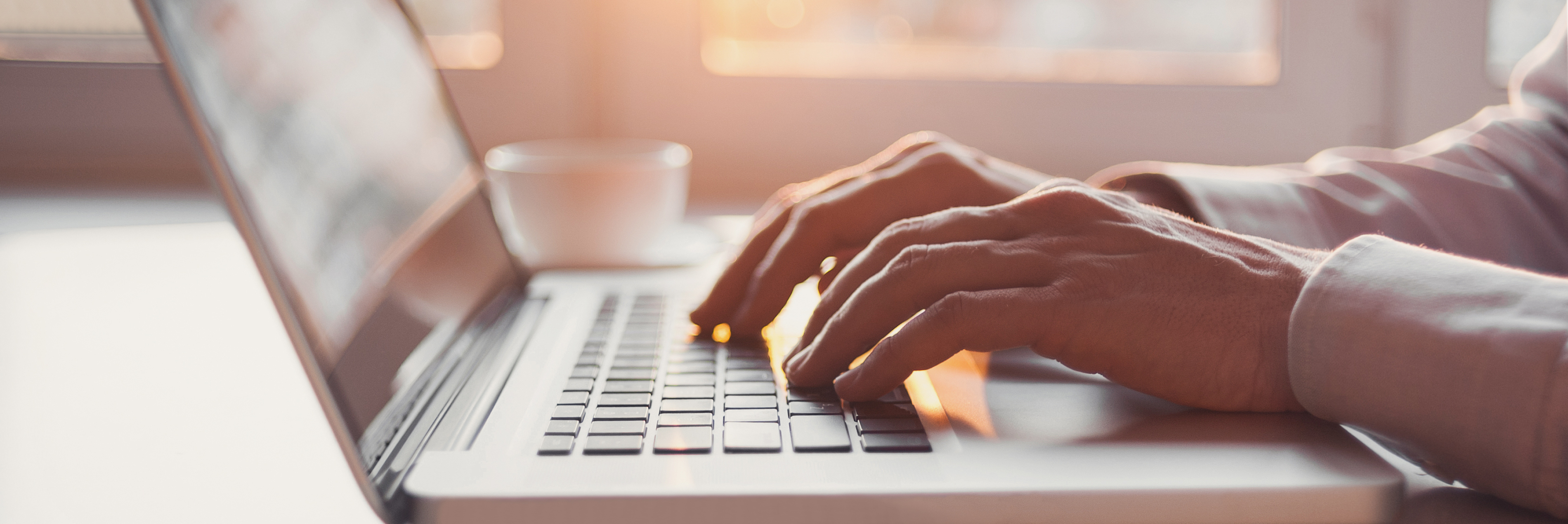 Hands on computer keyboard