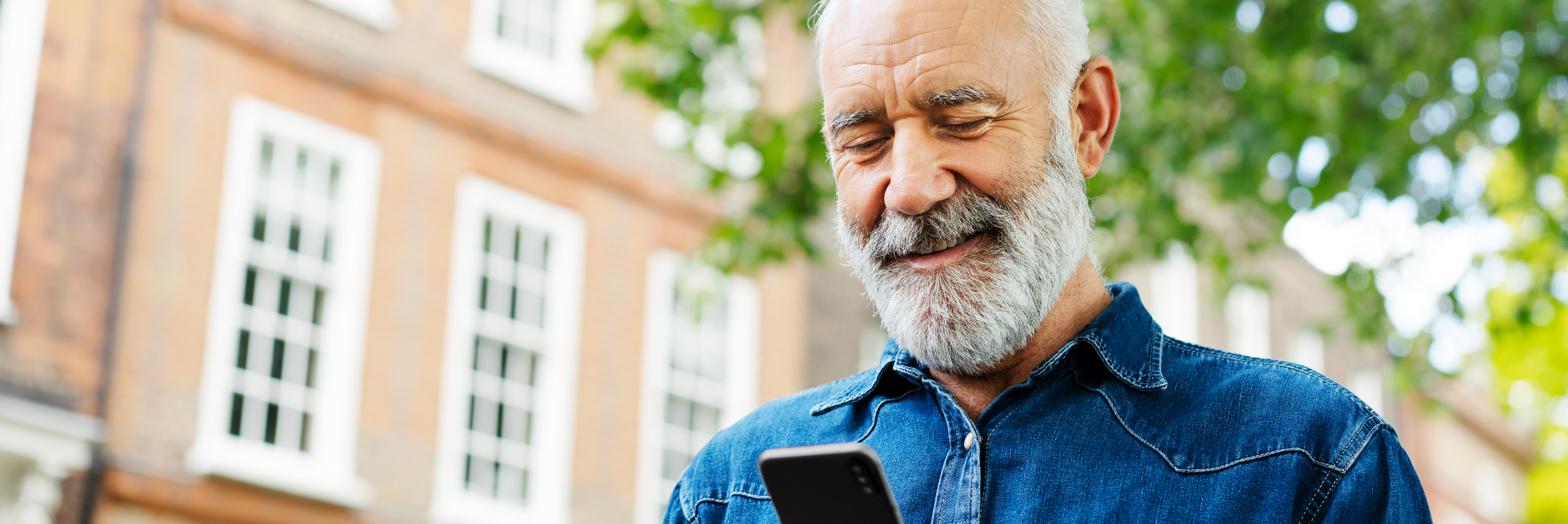 Man looking at phone