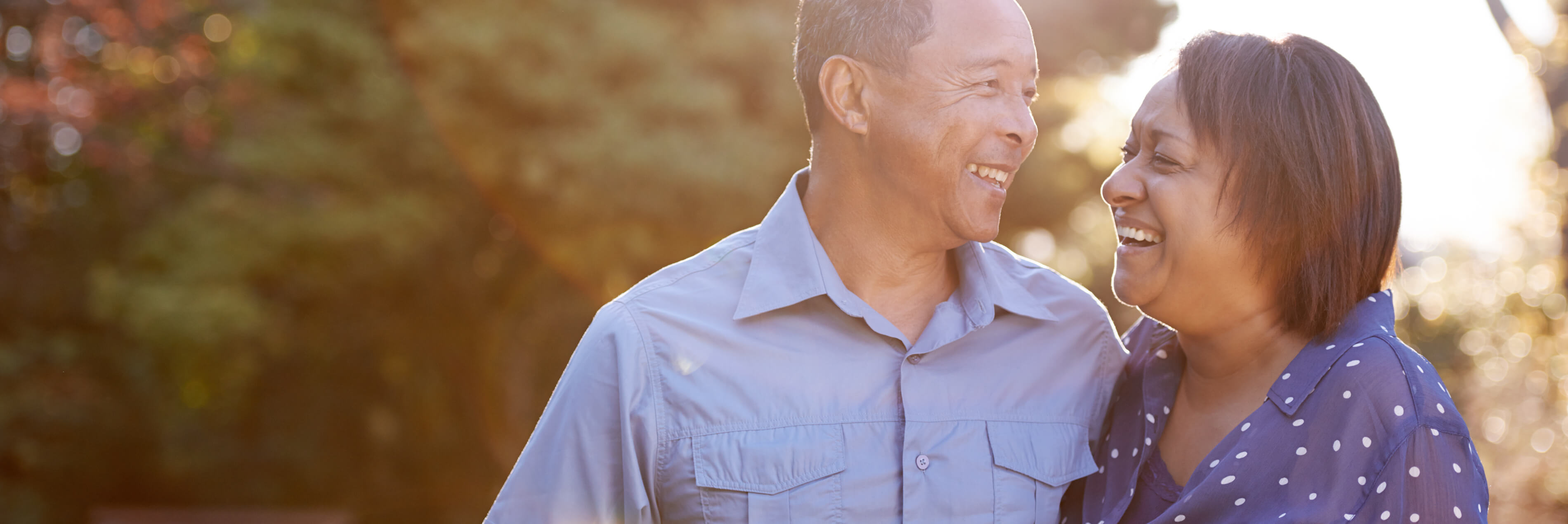 Older couple smiling at eachother