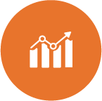 bar chart with arrow