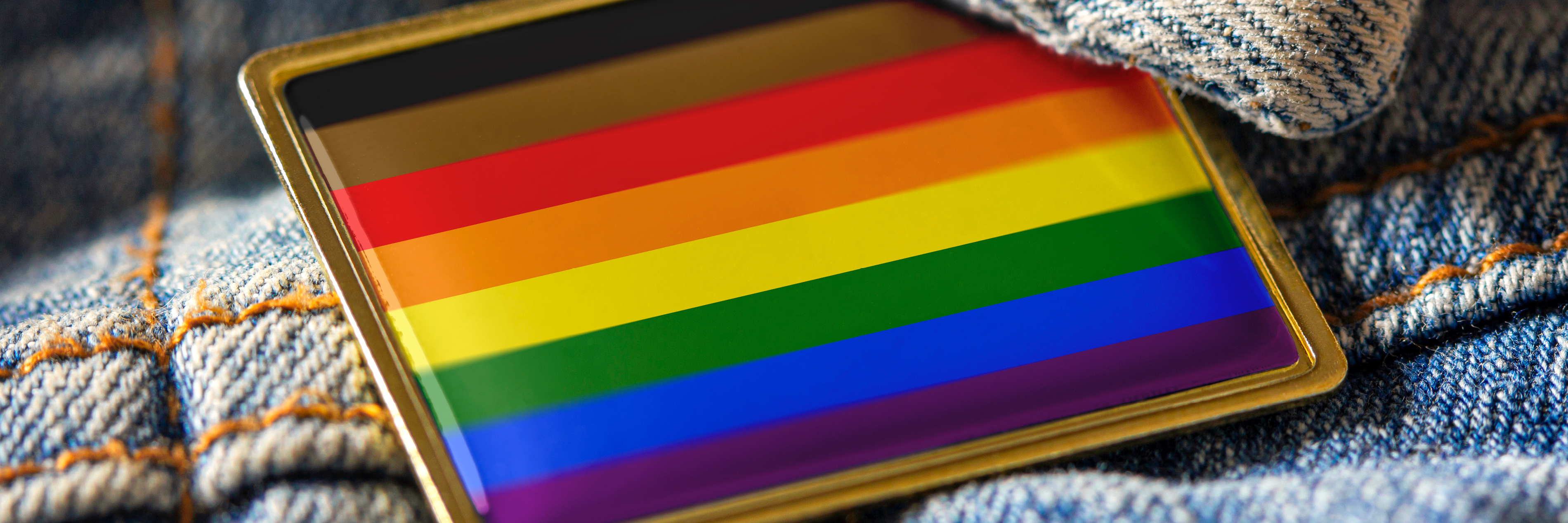 Pride flag on jeans