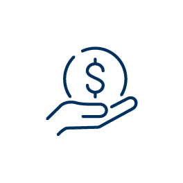Hand holding dollar symbol
