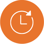Clock with arrow icon
