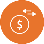 dollar sign with arrows icon