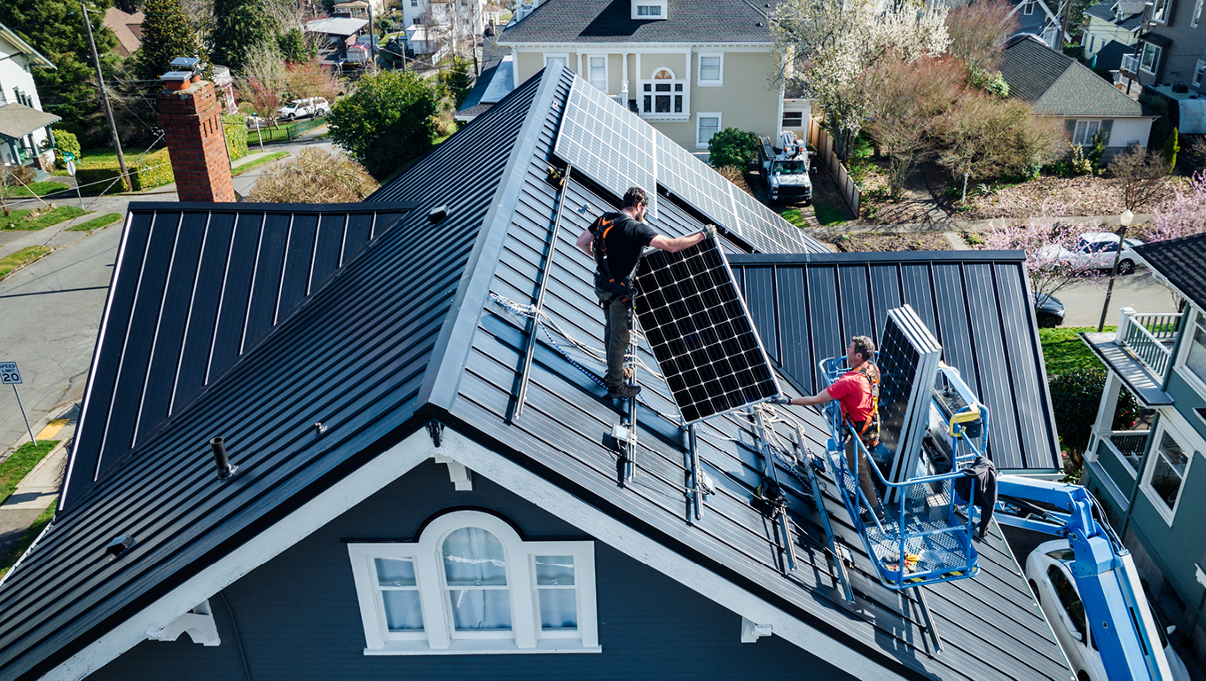 House with solar panels