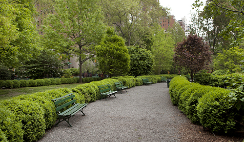 Benches at a park