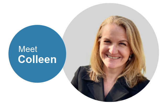 Headshot of Colleen Bucher with text that says "Meet Colleen"
