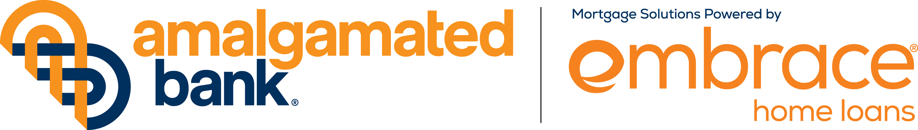 Amalgamated Bank and Embrace logos